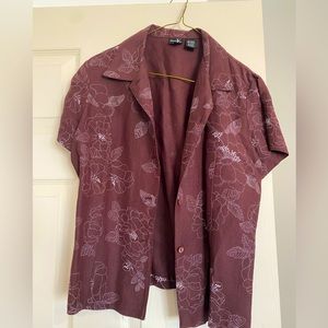 Maroon Button Up